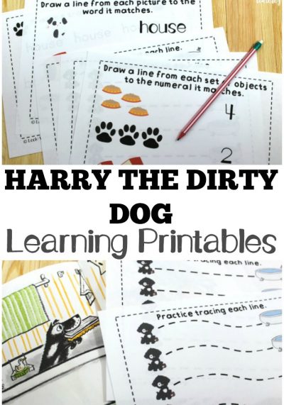 Use these Harry the Dirty Dog printables for kids to help early learners learn more about this classic story!