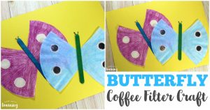 Easy Coffee Filter Butterfly Craft for Kids to Make!