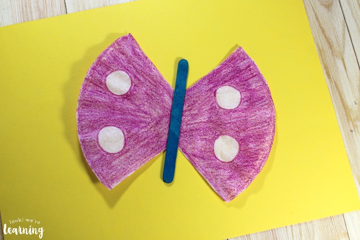 Making an Easy Coffee Filter Butterfly Craft