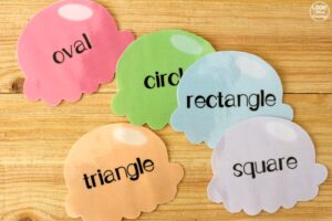 Printable 2D Ice Cream Shape Sorting Activity