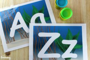 Printable Ocean Alphabet Playdough Mats