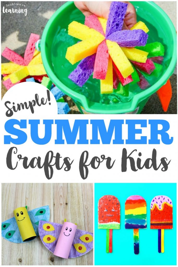 These simple summer crafts for kids are such a great way to spend time together!