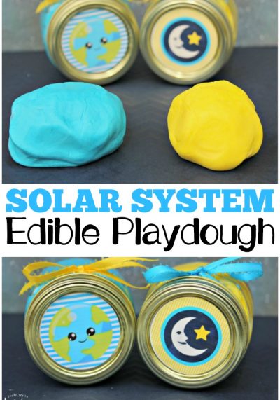 This fun solar system-themed edible playdough is a perfect sensory activity for summer!