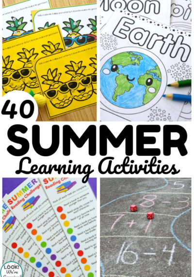 Keep learning all summer with this list of 40 at home summer learning activities for kids!