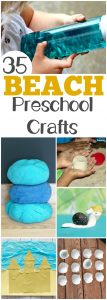 Share some of these easy PreK beach crafts with little ones this summer!