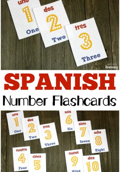 Work on recognizing numbers in both English and Spanish with these printable Spanish number flashcards!