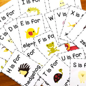 Animal Themed Alphabet Flashcards