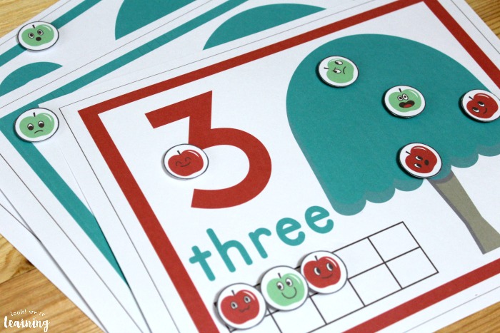 Apple Tree Ten Frame Counting Mats