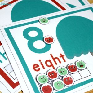 Printable Apple Tree Ten Frame Counting Mats