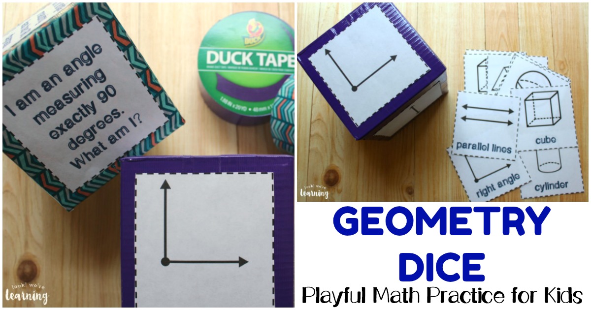 DIY Geometry Dice for Math Practice