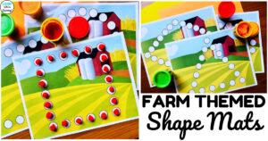 Fun Farm Themed Shape Mats for Early Learners