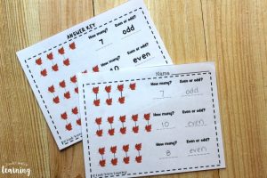 Leaf Themed Even and Odd Practice for Second Grade