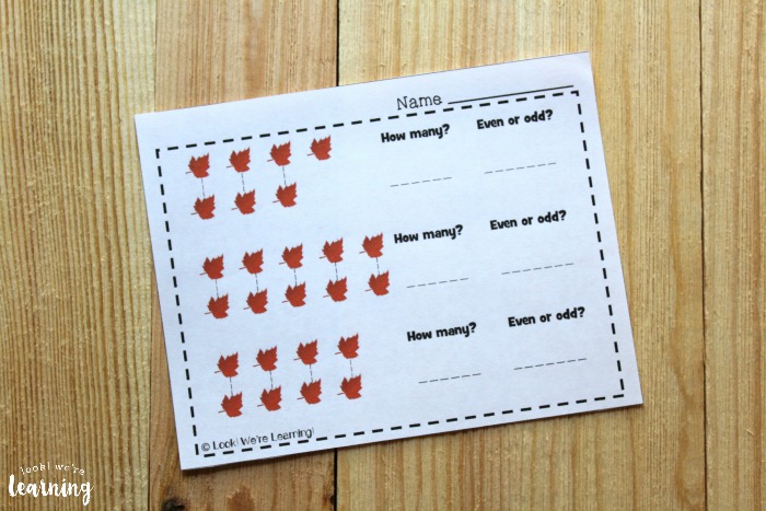 Printable Even and Odd Math Practice for Second Grade