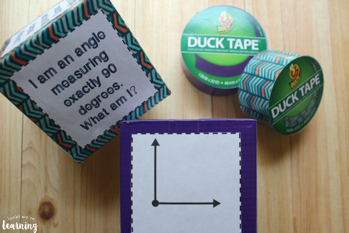 Simple Duck Tape Teacher Craft - Geometry Dice