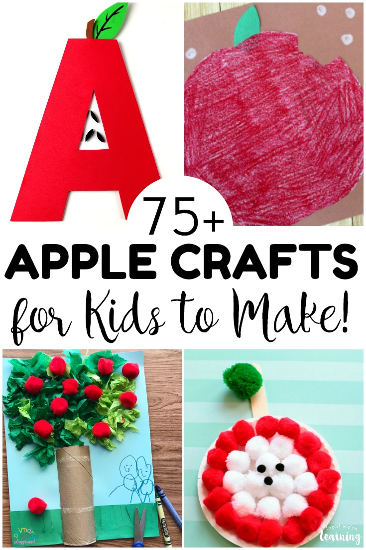 This list of fun and easy apple crafts for kids is perfect for fall art projects, fall crafts, and apple units for little ones!
