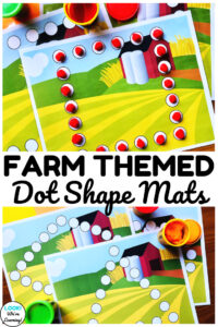 Use these fun and simple farm themed shape mats to help early learners practice forming eight different shapes!