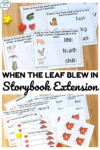 When the Leaf Blew In Printables for Kids - Look! We're Learning!
