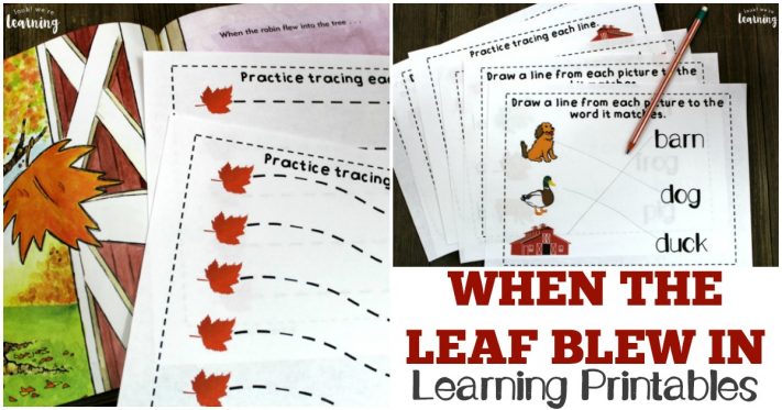 When the Leaf Blew In Printables for Early Learners - Look! We're Learning!