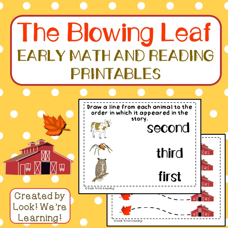 When the Leaf Blew In Printables for Kids Look! We're Learning!