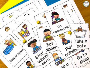 English and Spanish Kids Routine Printables
