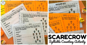 Fun Scarecrow Syllable Counting Lesson