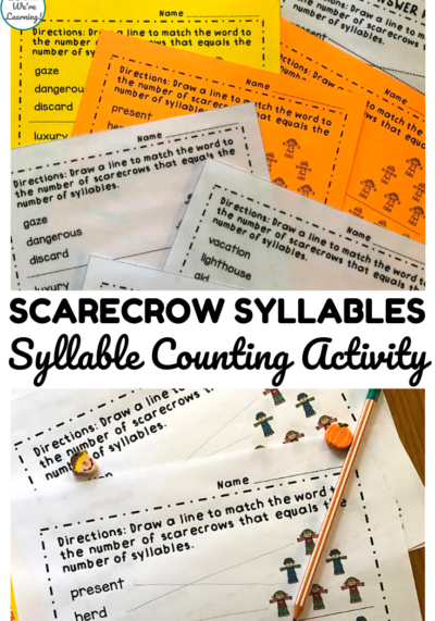 Help students learn to count syllables in vocabulary words with this scarecrow themed syllable counting activity!