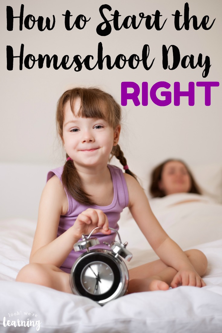If your homeschooling day starts badly, it can be a real challenge to get it back on track. Here are a few tips to help you learn how to start the homeschool day right each morning!