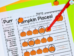 Using a Kindergarten Ordinal Number Lesson and Worksheets
