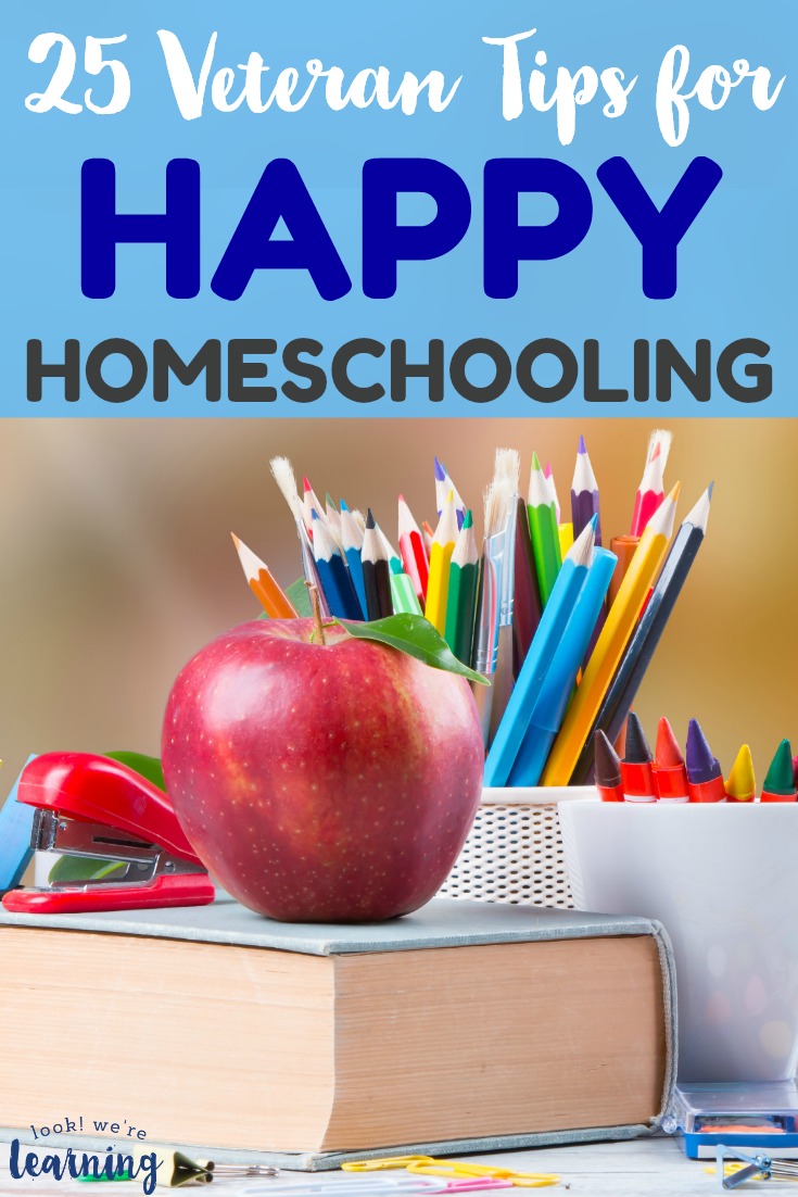 Is your homeschool starting to feel a little blah? Here are 25 tips from veteran homeschoolers to help you have a happy homeschool!