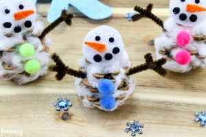 Cute Pinecone Snowman Craft for Kids