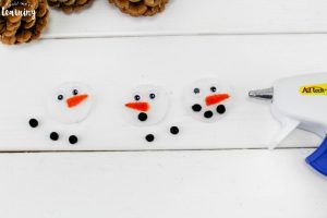 Making a Simple Pinecone Snowman Craft for Kids