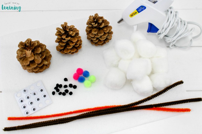 What You Need to Make a Pinecone Snowman Craft for Kids