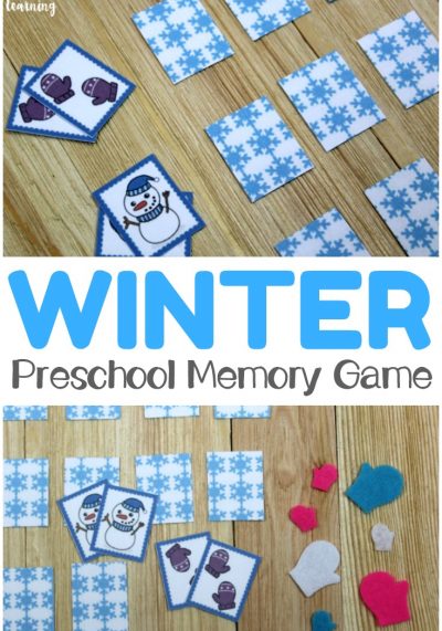 Make winter a season of play with this fun winter themed preschool memory game for kids!
