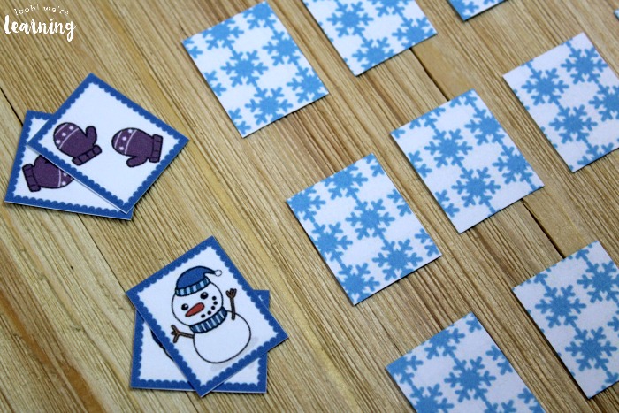 Printable Winter Memory Game for Kids