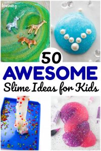 Bust boredom and get some sensory play with this list of 50 awesome slime recipes for kids to make!