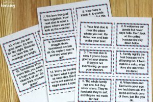 Printable Family Night Scavenger Hunt Cards