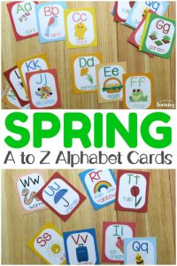 Help early learners recognize letters of the alphabet with these printable spring alphabet flashcards! So fun for spring learning!