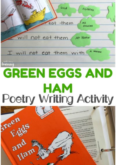 Help your early learner practice rhyming and creative writing with this simple Green Eggs and Ham Poetry Activity!