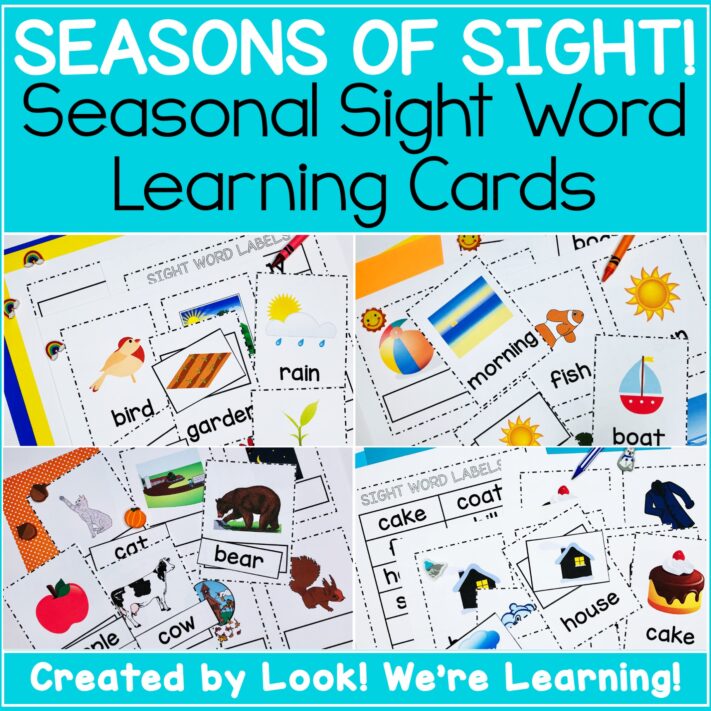 Seasonal Sight Word Cards Cover