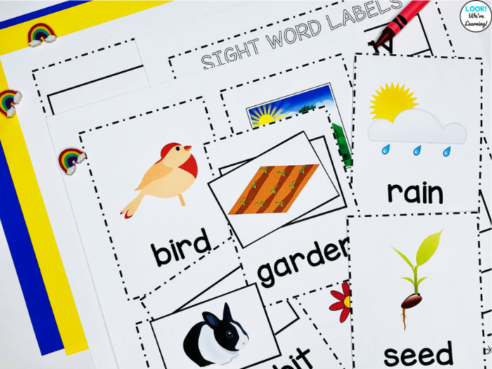 Spring Noun Sight Words Practice for Kids