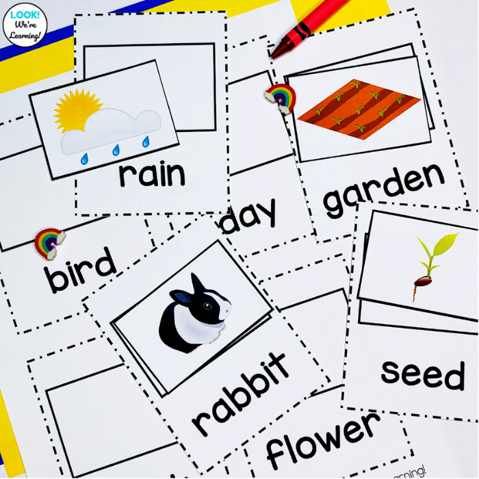 Spring Sight Words Practice for Pre-readers