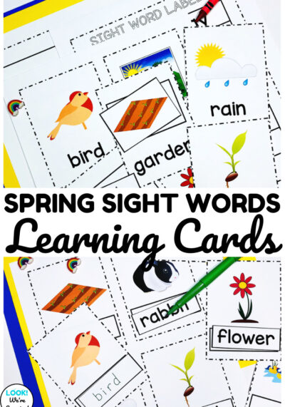 These spring sight words learning cards are great for building reading skills!
