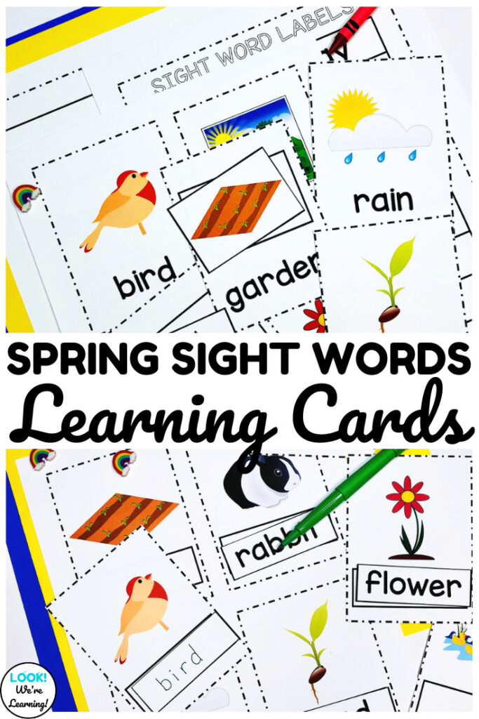 These spring sight words learning cards are great for building reading skills!