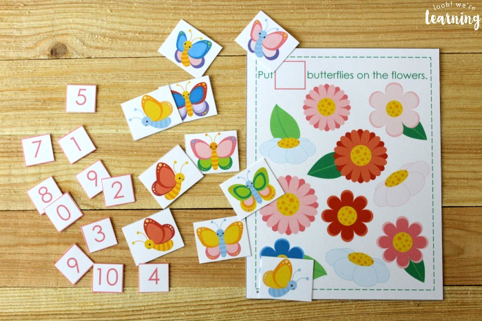 Printable Butterfly Counting Activity for Kids