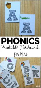 Working on early reading skills with your preschooler? Try these printable phonics flashcards for some quick letter learning fun!