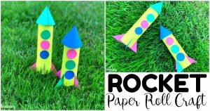 Fun and Easy Paper Roll Rocket Craft for Kids to Make