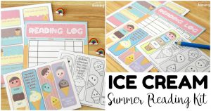 Ice Cream Printable Reading Log and Summer Reading Kit for Kids