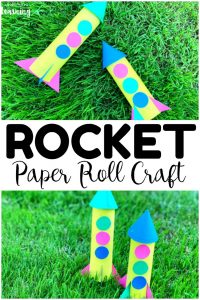 Make this easy paper roll rocket craft with the kids this summer! So fun for a long summer afternoon of crafting!