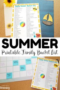 Pick up this printable family summer bucket list for some summer fun you can share with the kids!