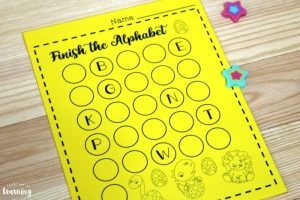 Printable Dinosaur Alphabet Worksheet for Kids